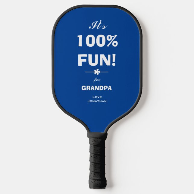 Modernes GIFT FÜR GRANDPA Cooler Script Name Class Pickleball Schläger (Vorderseite)