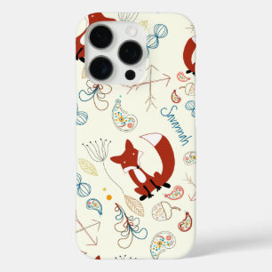 Modernes Girl Hand Drawn Woodland Animal Fox Muste iPhone 16 Pro Hülle