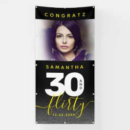 Modernes Girly Bright Yellow 30 und Kokett Banner