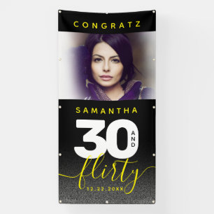 Modernes Girly Bright Yellow 30 und Kokett Banner