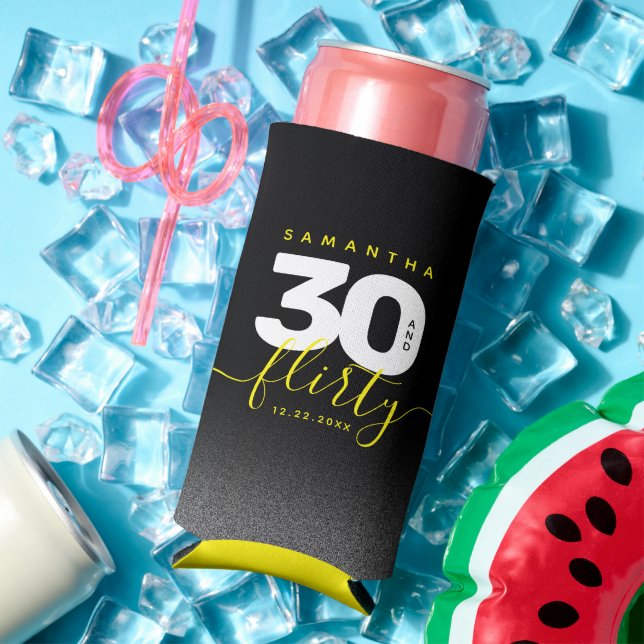 Modernes Girly Bright Yellow 30 und Kokett Selters Dosenkühler (In Situ Sommer)