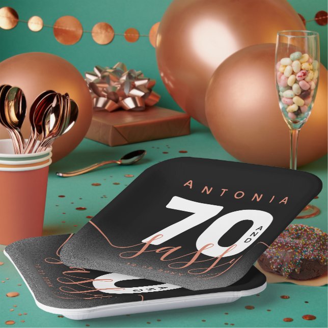 Modernes Girly Copper 70 und Sassy Pappteller (Multi)