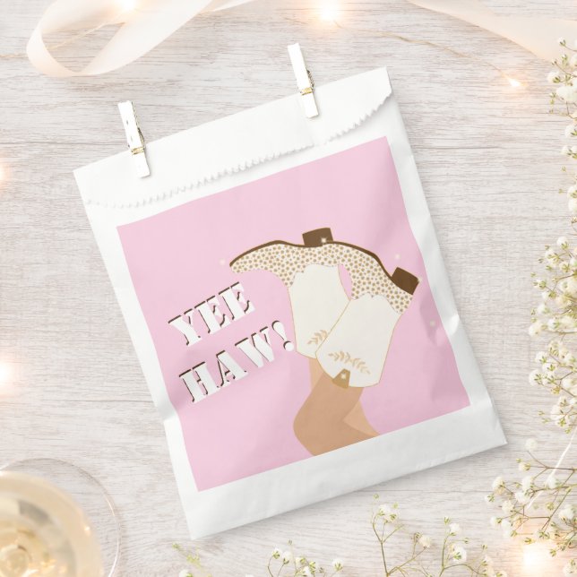 Modernes Girly Cowgirl Stiefts Legs Stars Yeehaw P Geschenktütchen (Ausgeschnitten)