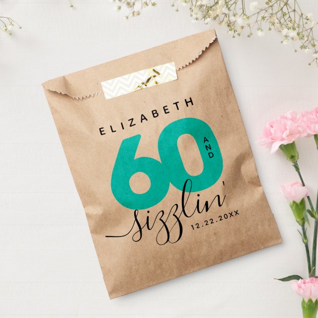 Modernes Girly Ice Blue 60 und Sizzling Geschenktütchen (Versiegelt)