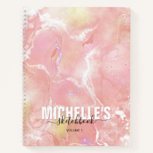 Modernes Girly Iridescent Lila Elegantes Sketchboo Notizbuch