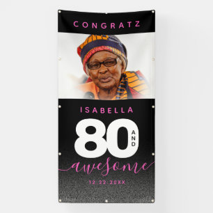 Modernes Girly Pink 80 und Phantastisch Banner