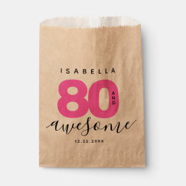 Modernes Girly Pink 80 und Phantastisch Geschenktütchen