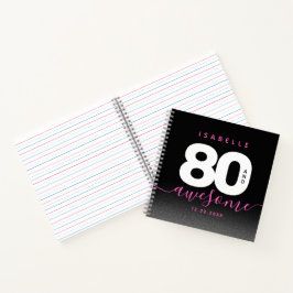 Modernes Girly Pink 80 und Phantastisch Notizbuch
