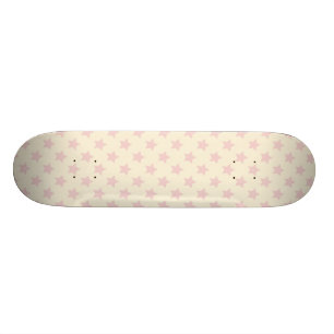 Modernes, girly rosa Pfirsich Sternenmuster Skateboard