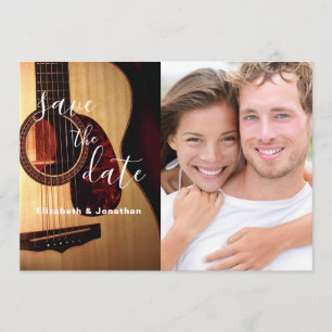 Modernes Gitarren-Musical-Save the Date Foto Save The Date