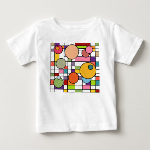 Modernes Gitter Mitte des Jahrhunderts Baby T-shirt
