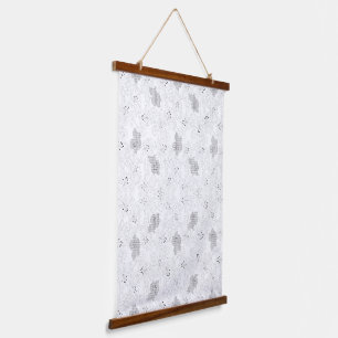 Modernes Gitterband Schwarz-Weiß-Wand Kunst Wandteppich Mit Holzrahmen
