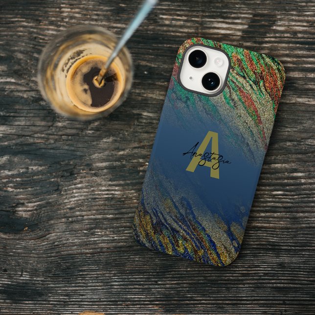 Modernes Glam Luxus Stilvoller Glitzer Mit Monogra Case-Mate iPhone Hülle (Von Creator hochgeladen)