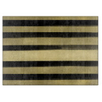 Modernes Glam Schwarz & Gold Pinselstriche Stricks