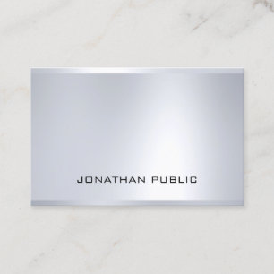 Modernes Glam Silver Graceful Berufliches Schlicht Visitenkarte