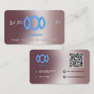 Modernes, glänzendes, metallisches Pulver rosa Vor Visitenkarte