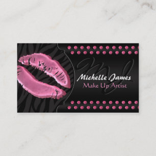 Modernes glattes Lippenzebra-Monogramm bilden Visitenkarte