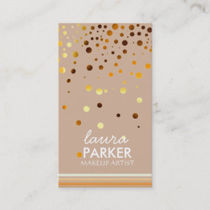 Modernes Glitzer Bokeh Make-upkünstler-Grün Visitenkarte