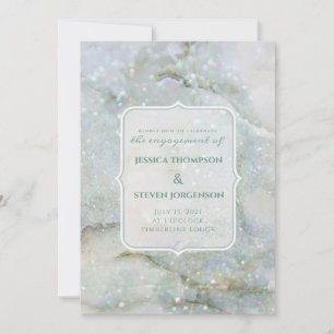 Modernes Glitzer Marble & Gold Foto Save the Date Feiertagskarte