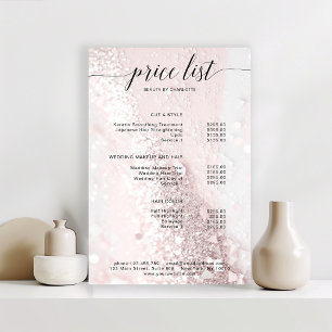 Modernes, Glitzer Preisliste Poster