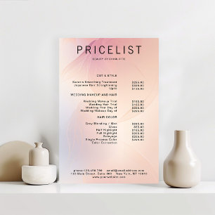 Modernes, Glitzer Preisliste Poster