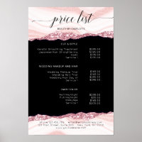 Modernes, glitzerndes, pink-schwarzes Preisschild