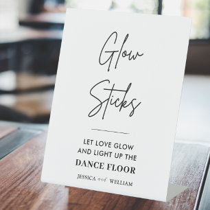 Modernes Glow Stick Sign Wedding Gelassen Liebe Gl Sockelschild