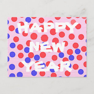 Modernes Glück im neuen Jahr Feiertagspostkarte