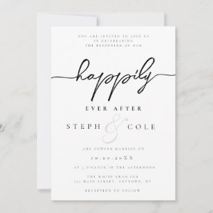 Modernes Glück nach Hochzeitseinladungen Einladung