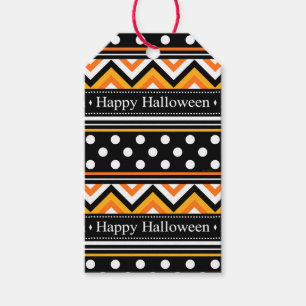 Modernes glückliches Halloween-Muster Geschenkanhänger