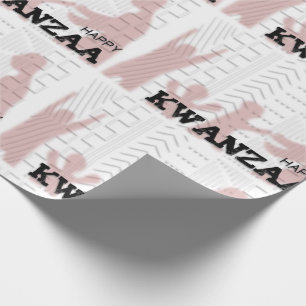 Modernes glückliches Kwanzaa-Rot Geschenkpapier