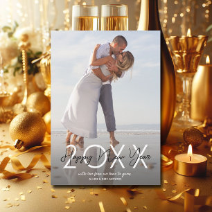 Modernes glückliches neues Jahr-Foto Feiertagskarte