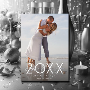 Modernes glückliches neues Jahr-Foto Folien Feiertagskarte