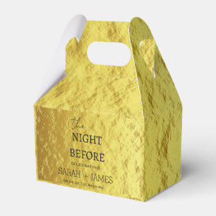 Modernes Gold belichten die Nacht vor der Hochzeit Geschenkschachtel
