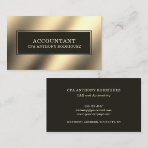 Modernes Gold Beruflich Accountant Visitenkarte