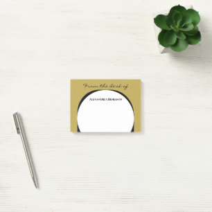 Modernes Gold Black Elegante Class Personalize Post-it Klebezettel