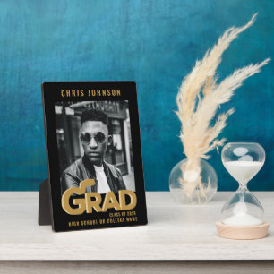 Modernes Gold Bold Typografy Abschluss Foto Fotoplatte