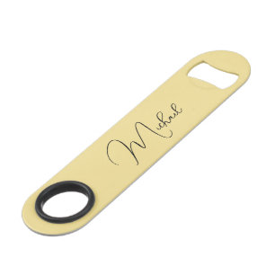 Modernes Gold Elegant Stilvoll Mit Monogramm und t Speed Flaschenöffner