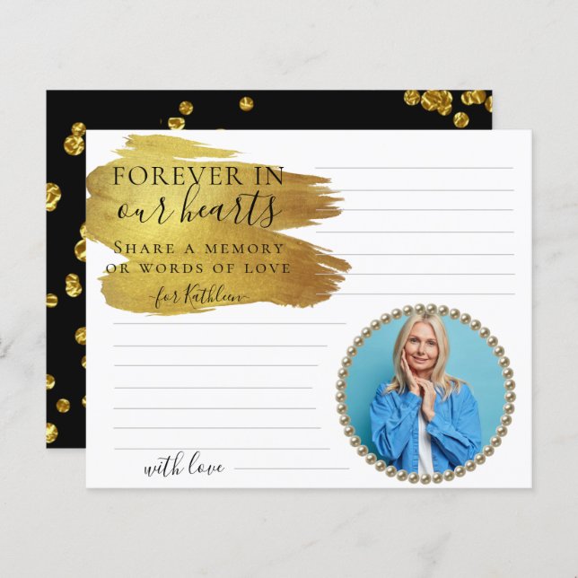 Modernes Gold-Foto: Gedächtnisbeerdigung (Vorne/Hinten)