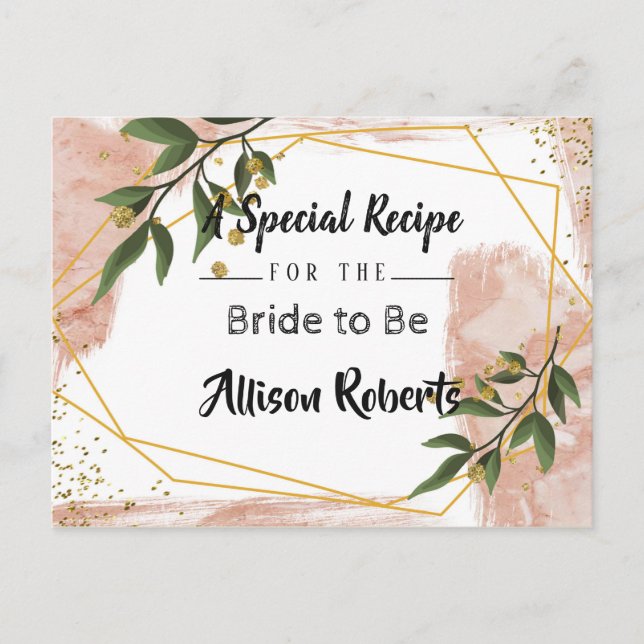 Modernes Gold Frame Elfenbeingrünes Brautparty Postkarte (Vorderseite)