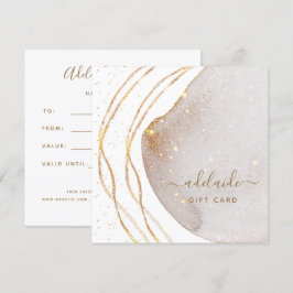 Modernes Gold-Glitzer-Haarstylist-Geschenkgutschei