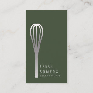 Modernes Gold Glitzer Whisk Bäckerei Visitenkarte
