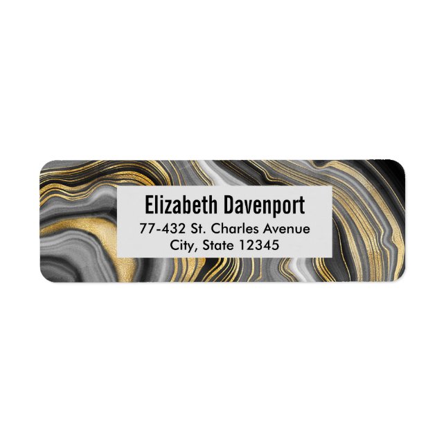 Modernes Gold & Gray Agate Geode Mineral (Vorne)