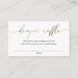 Modernes Gold-Kalligrafie-Windeln Begleitkarte