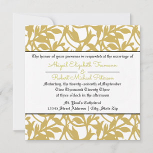 Modernes Gold Leaf aus dem Mittelalter - Einladung