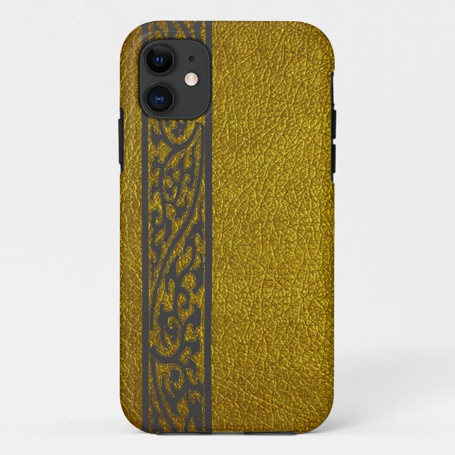 Modernes Gold Leather Case-Mate iPhone Hülle (Rückseite)