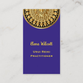 Modernes Gold Mandala Reiki Energy Healing Wellnes Visitenkarte