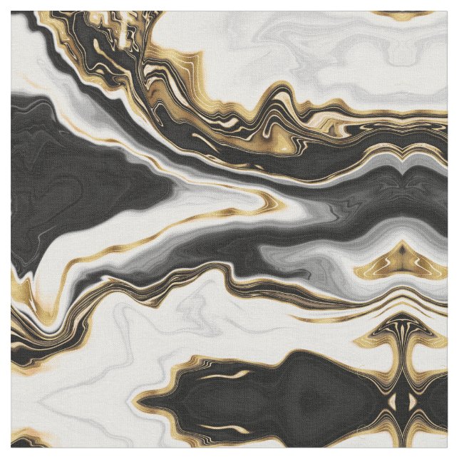 Modernes Gold-Marmorgemälde ästhetisch Stoff (Nahaufnahme)
