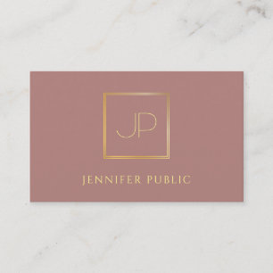 Modernes Gold Monogram Beruflich Template Luxus Visitenkarte