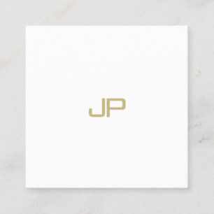 Modernes Gold Monogram Elegant Template Beruflich Quadratische Visitenkarte